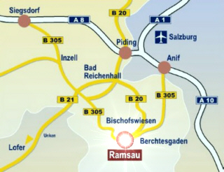 Karte des Berchtesgadener Landes